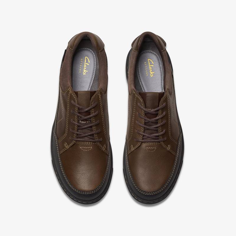 Dark Brown Leather Clarks Mapstone Lo Gore-Tex | CLKS-84248