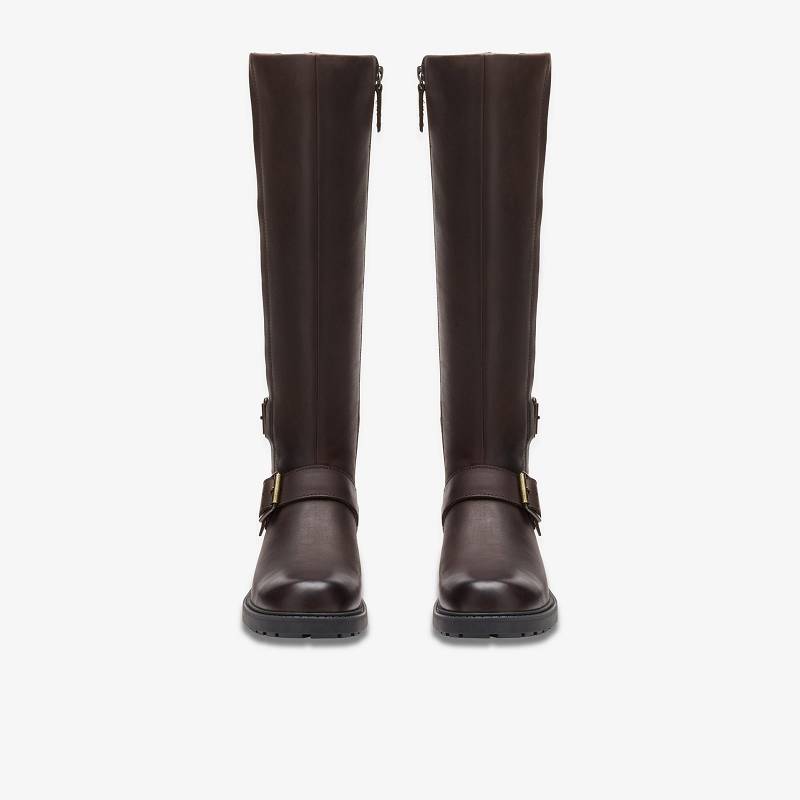 Dark Brown Leather Clarks Orinoco2 Tall | CLKS-85480