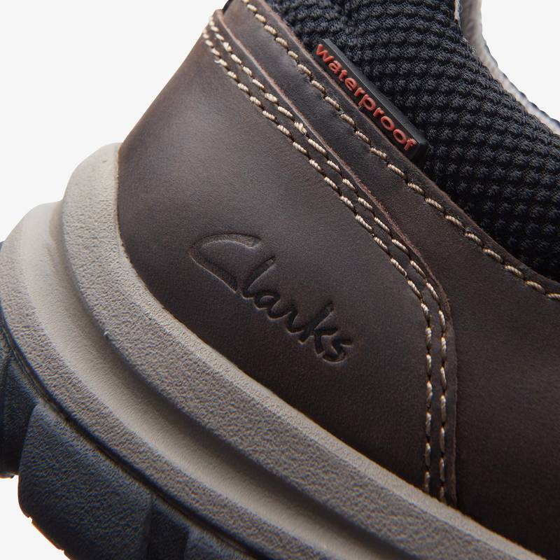 Dark Brown Leather Clarks Walpath Step | CLKS-84290