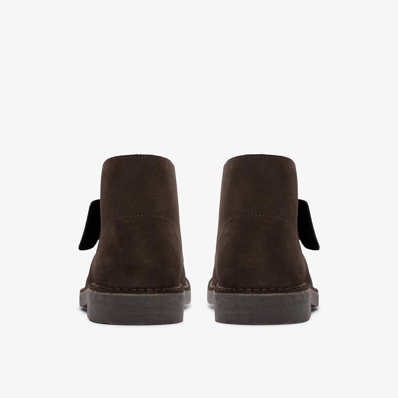 Dark Brown Suede Clarks Desert Boot Evo | CLKS-84469