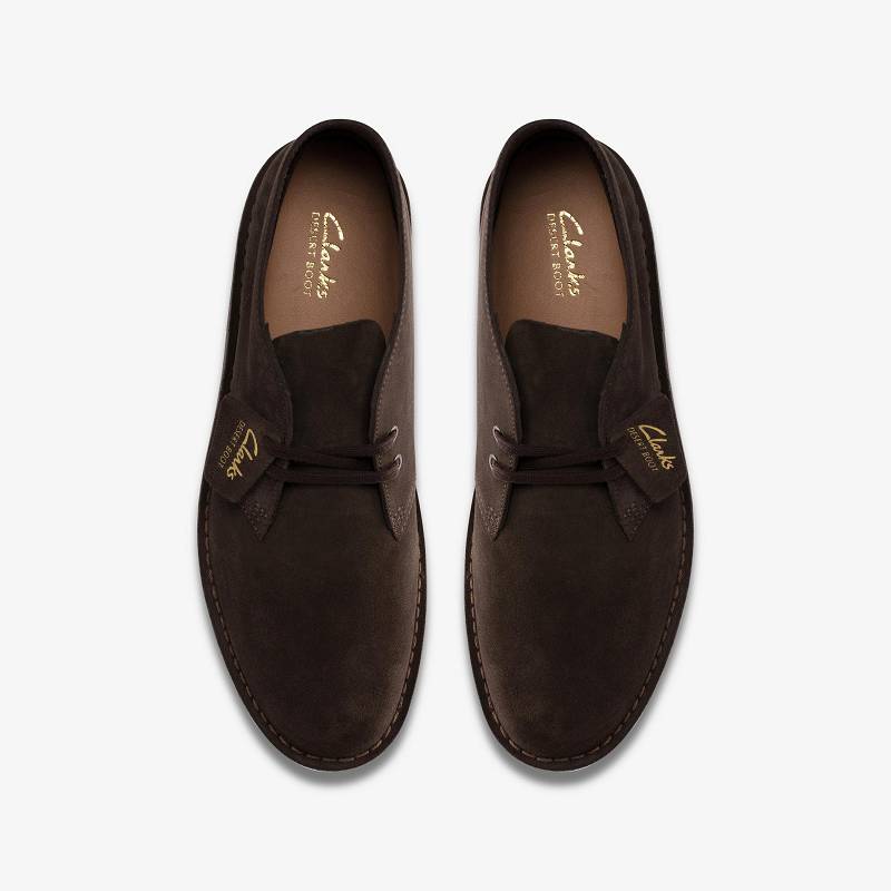 Dark Brown Suede Clarks Desert Boot Evo | CLKS-84469