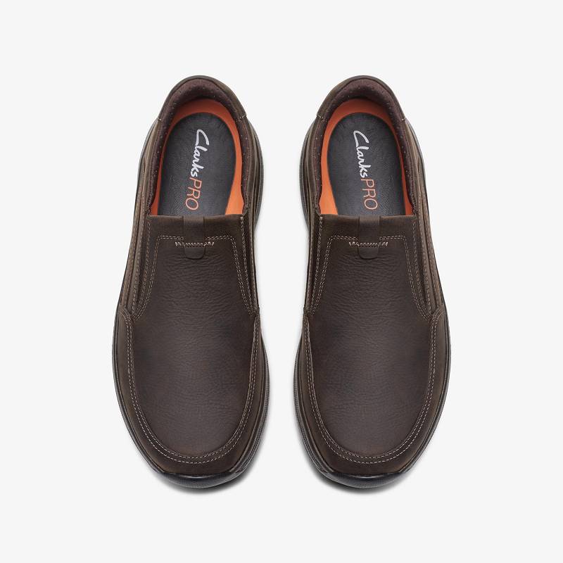 Dark Brown Tumbled Clarks Pro Step | CLKS-84283