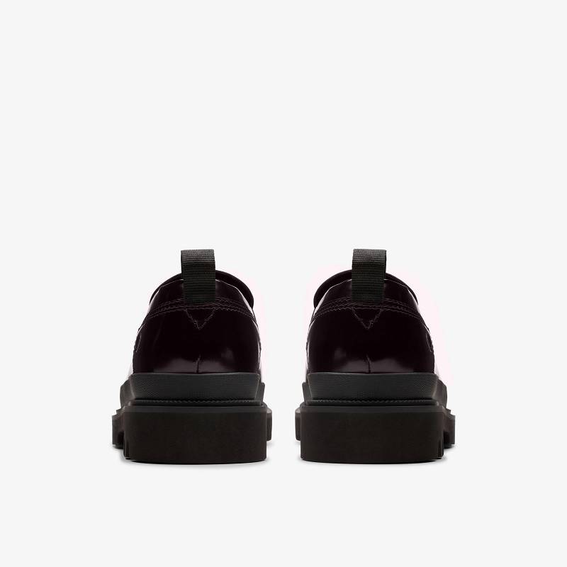 Dark Burgundy Leather Clarks Badell Easy | CLKS-84291