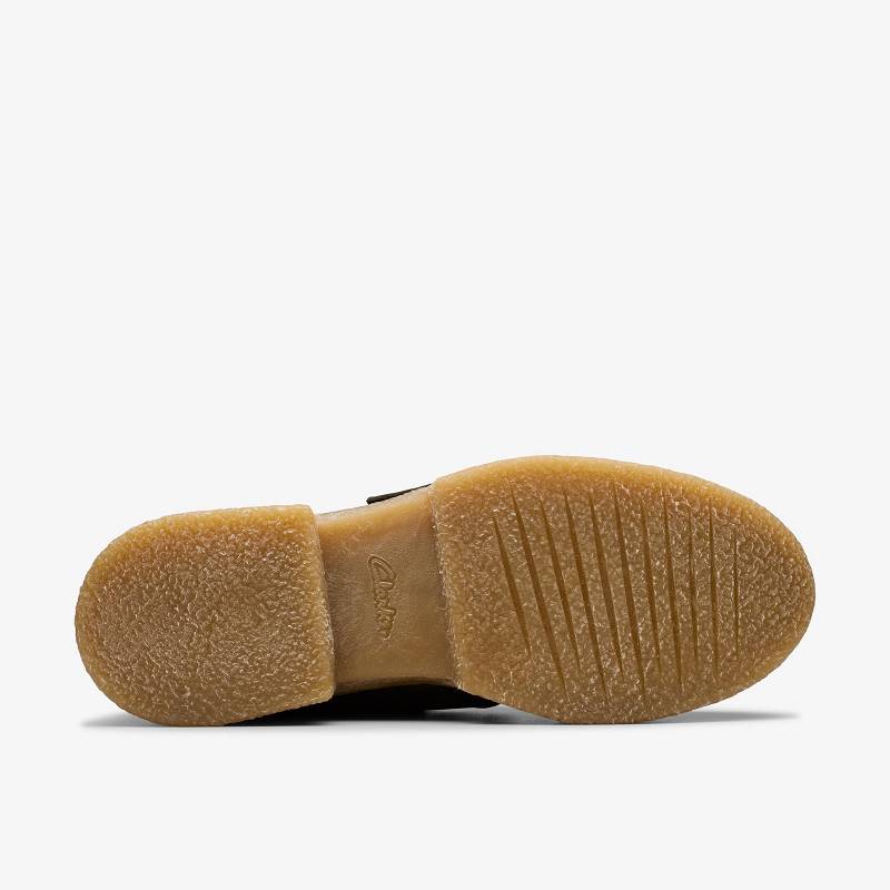 Dark Green Nubuck Clarks Linoso Monk | CLKS-85399