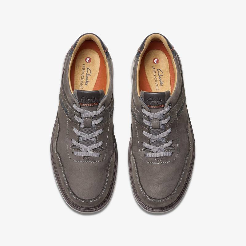 Dark Grey Nubuck Clarks Un Briley Vibe | CLKS-84346