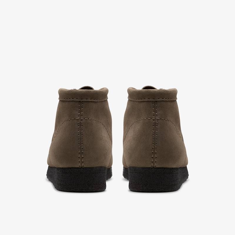 Dark Grey Suede Clarks Wallabee Boot | CLKS-84626