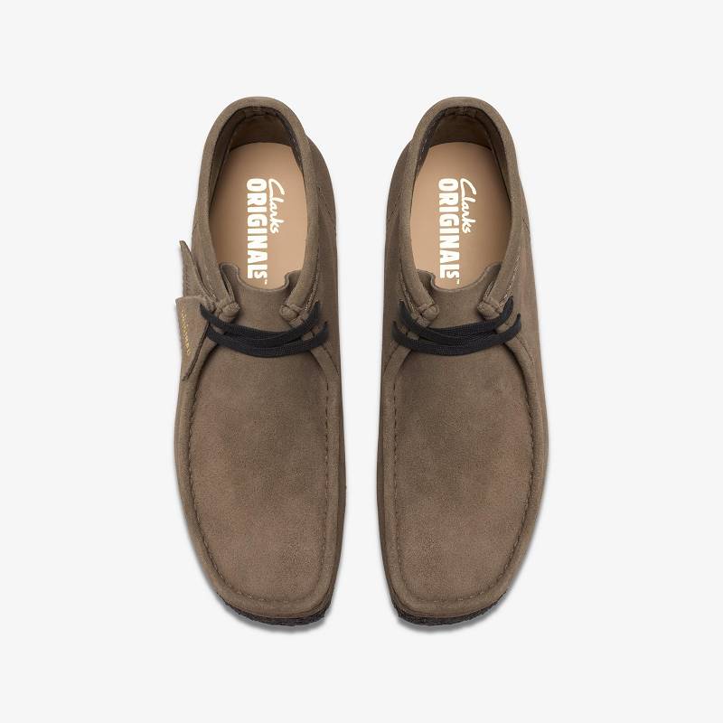 Dark Grey Suede Clarks Wallabee Boot | CLKS-84626