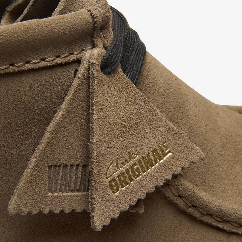 Dark Grey Suede Clarks Wallabee Boot | CLKS-84626