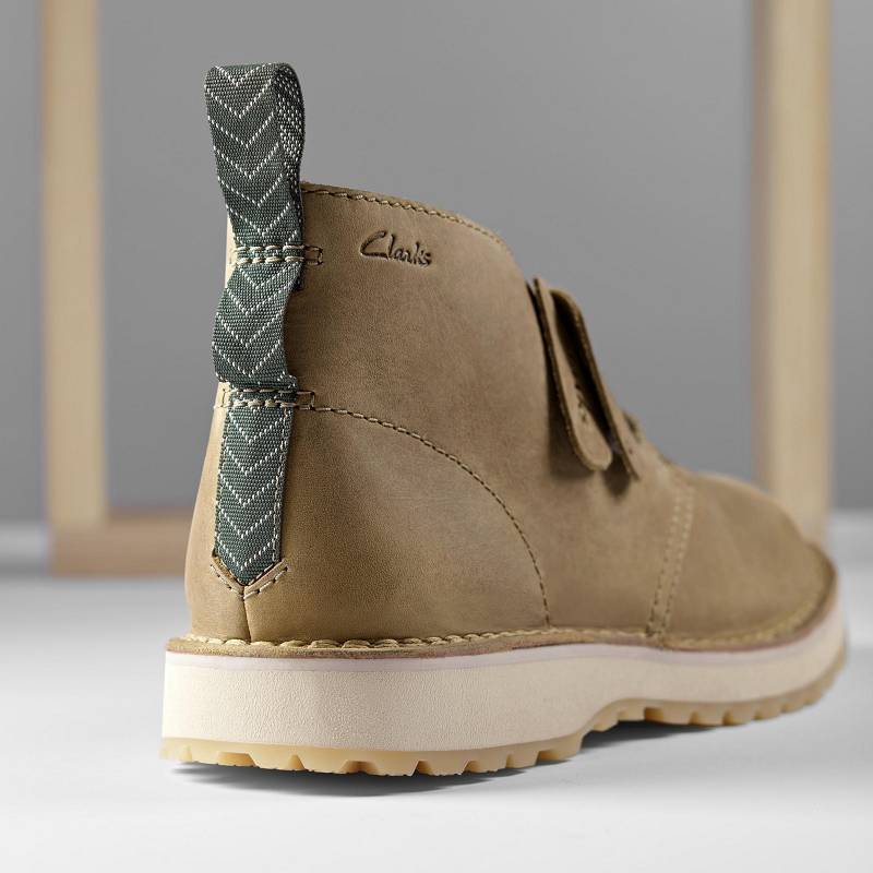 Dark Sand Leather Clarks Solsbury Desert Boot | CLKS-84583