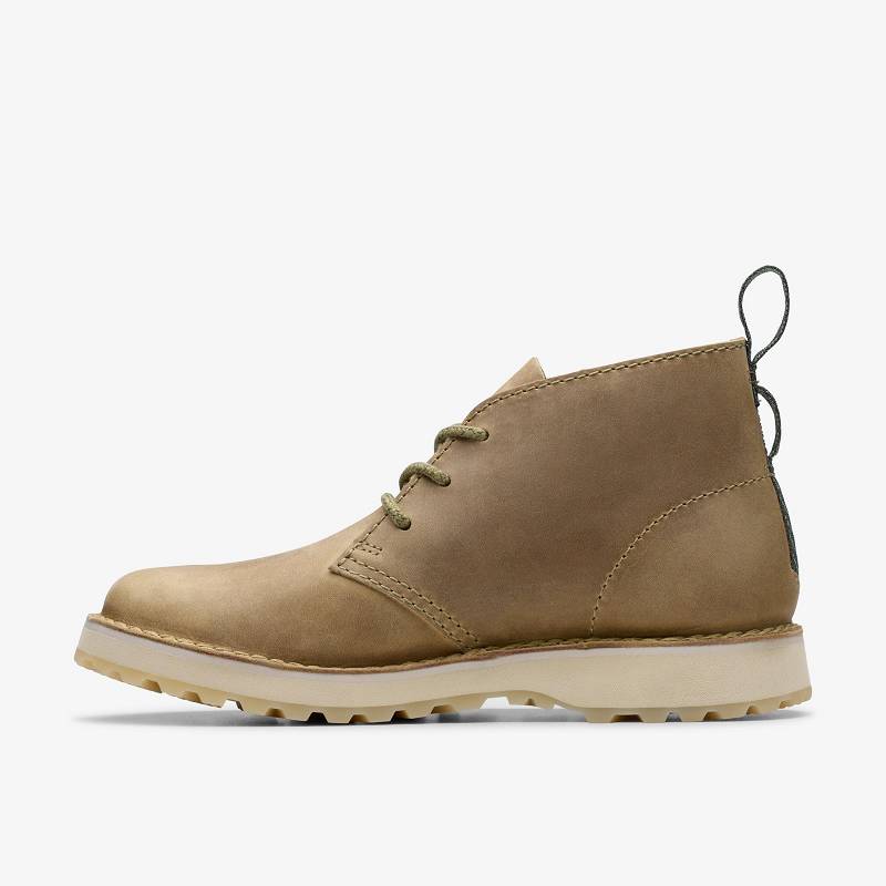 Dark Sand Leather Clarks Solsbury Desert Boot | CLKS-84583