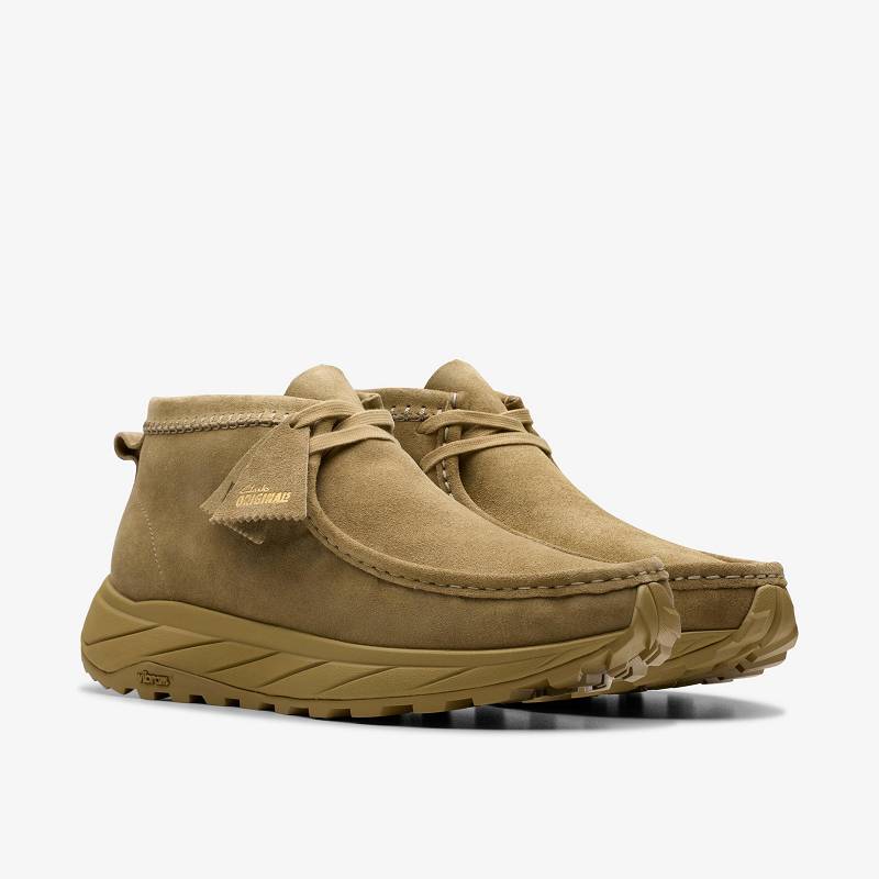 Dark Sand Suede Clarks Wallabee Eden | CLKS-84492