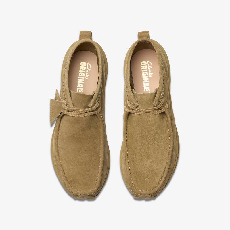 Dark Sand Suede Clarks Wallabee Eden | CLKS-84492