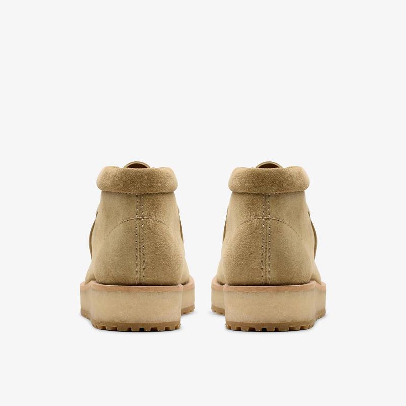Dark Sand Suede Clarks Wallabee Scout | CLKS-85607