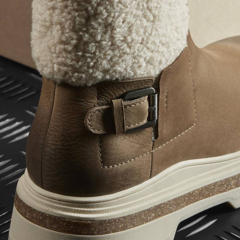 Dark Sand Warmlined Clarks Hencroft Madi Waterproof | CLKS-85509