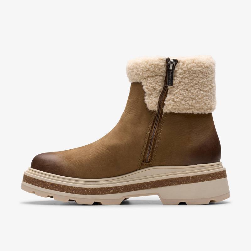 Dark Sand Warmlined Clarks Hencroft Madi Waterproof | CLKS-85509