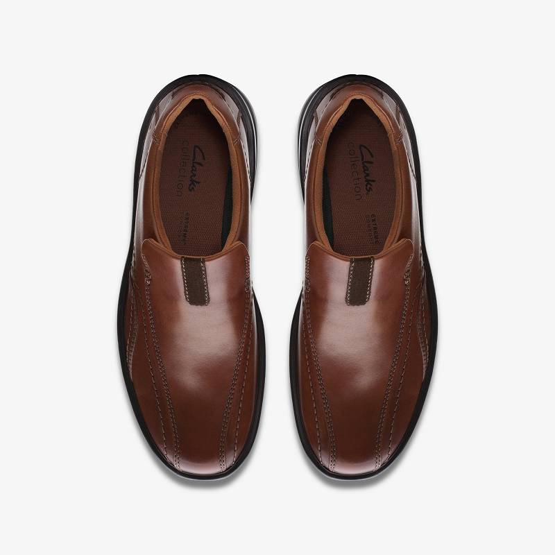 Dark Tan Leather Clarks Gessler Step | CLKS-84307