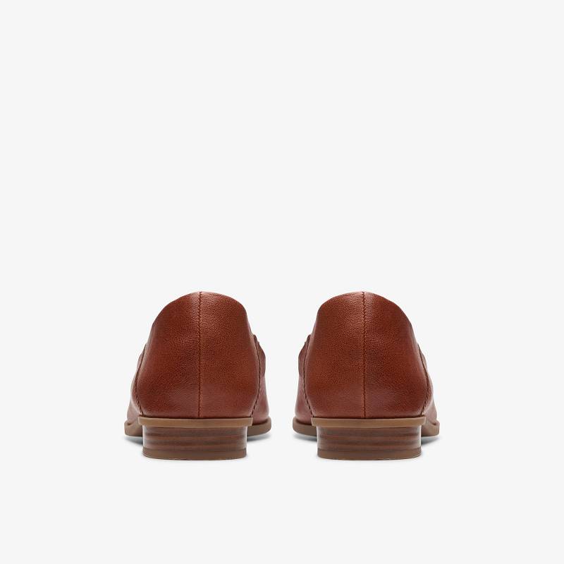 Dark Tan Leather Clarks Sarafyna Freva | CLKS-85380