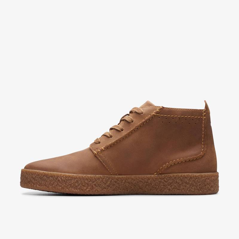 Dark Tan Leather Clarks Streethill Mid | CLKS-84567