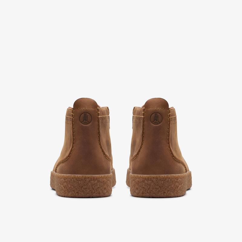 Dark Tan Leather Clarks Streethill Mid | CLKS-84567