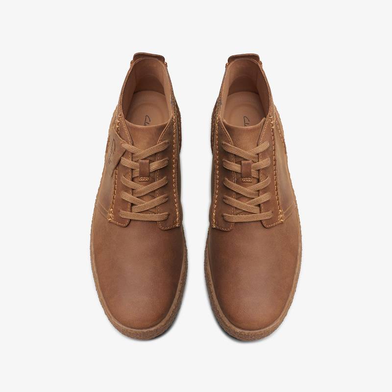 Dark Tan Leather Clarks Streethill Mid | CLKS-84567