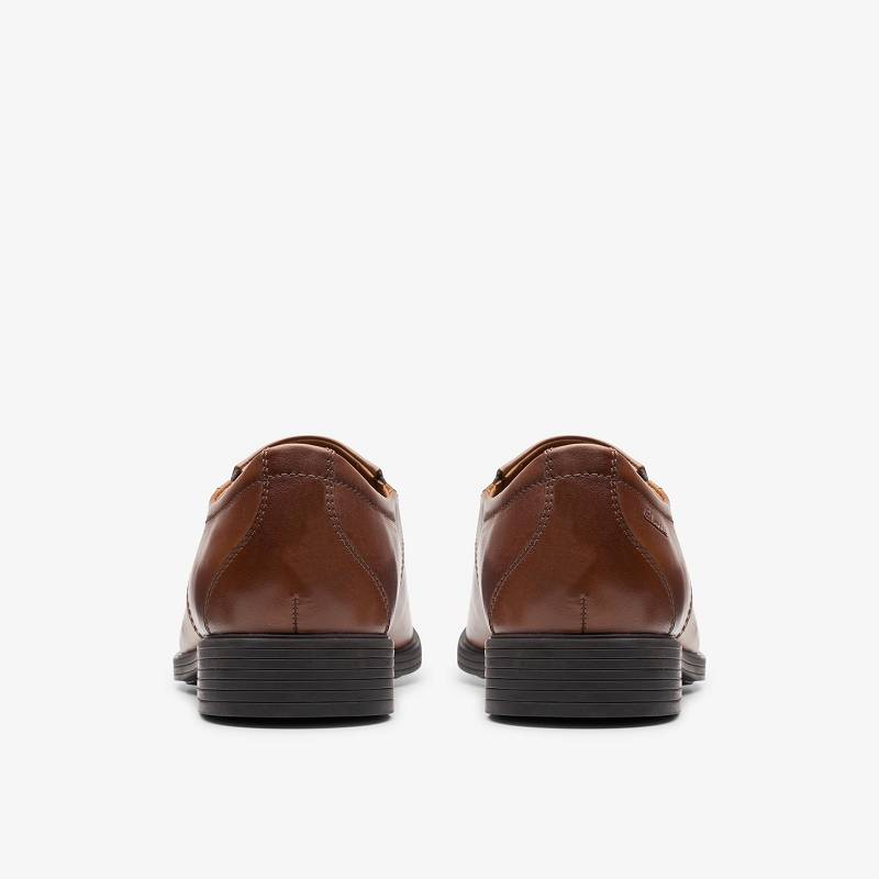 Dark Tan Leather Clarks Whiddon Step | CLKS-84410