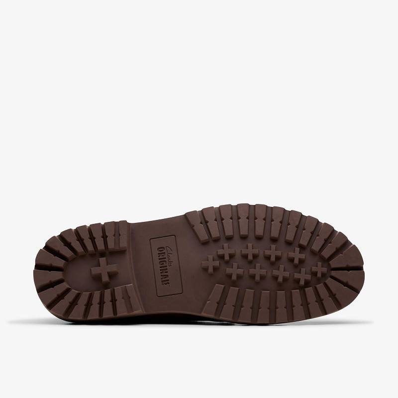 Deep Brown Suede Clarks Desert Rock Lo | CLKS-84340