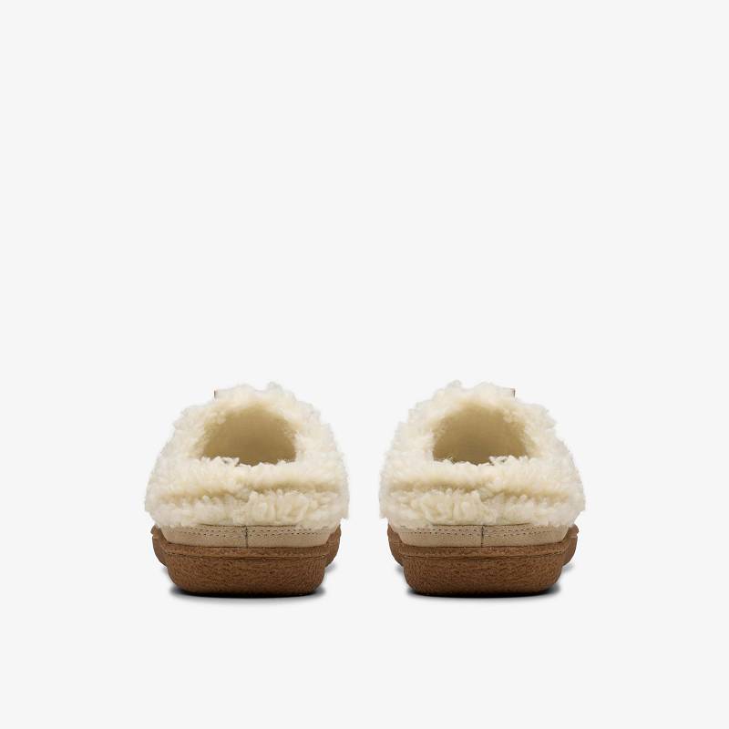 Ivory Clarks Belle Wych Slippers | CLKS-84676