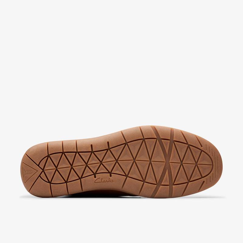 Light Brown Leather Clarks Flexway Step | CLKS-84293