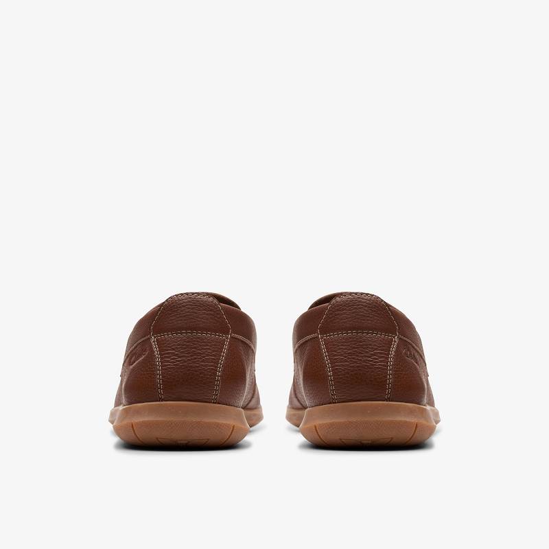 Light Brown Leather Clarks Flexway Step | CLKS-84293