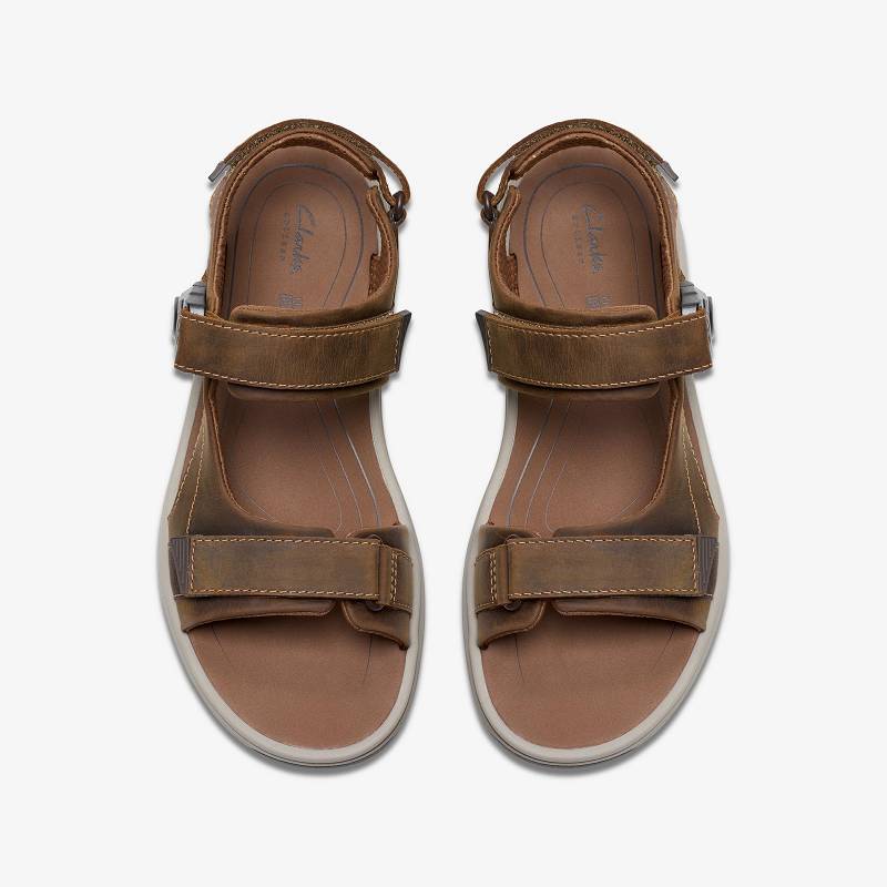 Light Tan Leather Clarks Saltway Trail | CLKS-84218