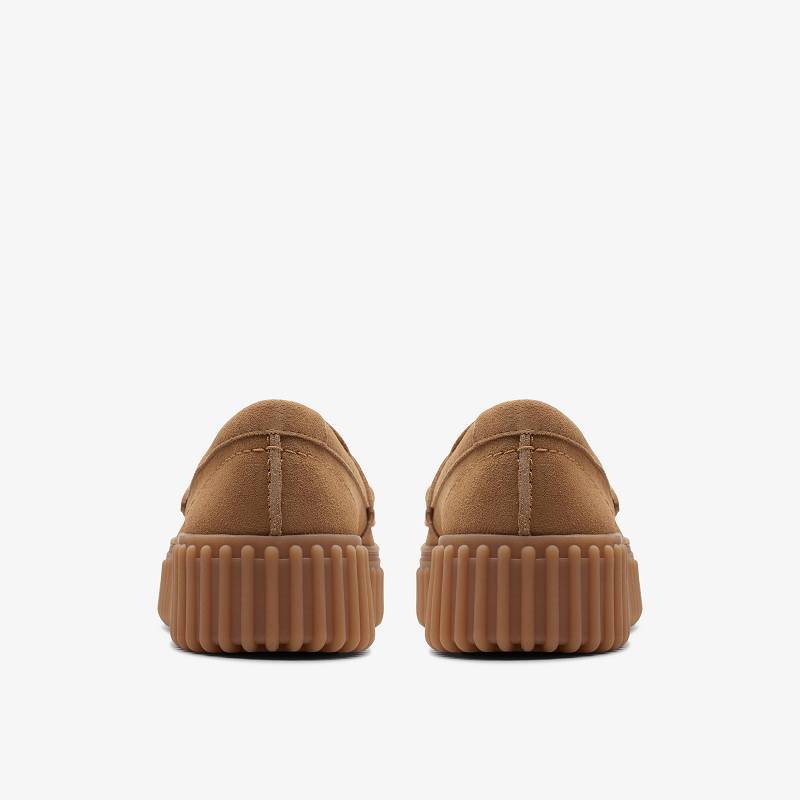 Light Tan Suede Clarks Torhill Penny | CLKS-84681