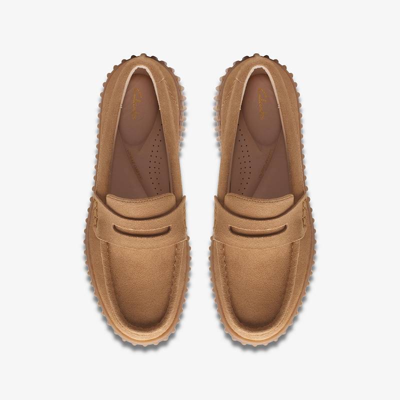Light Tan Suede Clarks Torhill Penny | CLKS-84681