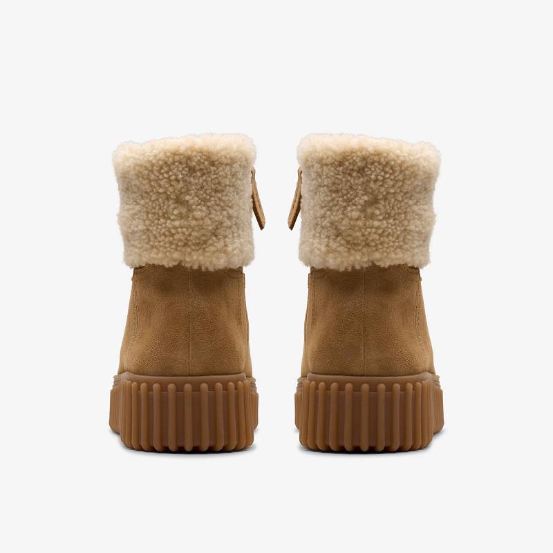 Light Tan Warmlined Clarks Torhill Turn | CLKS-85493