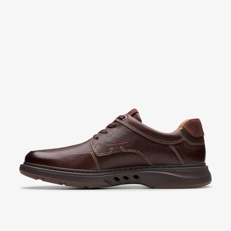 Mahogany Leather Clarks Un Briley Lace | CLKS-84375