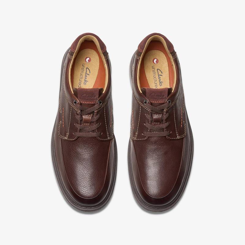 Mahogany Leather Clarks Un Briley Lace | CLKS-84375