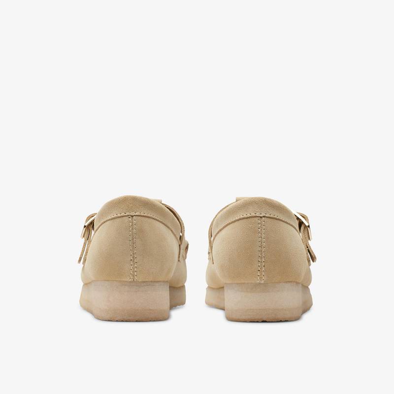 Maple Suede Clarks Wallabee T-Bar | CLKS-85414