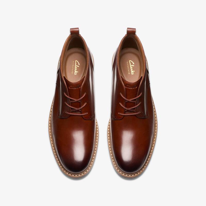 Mid Tan Leather Clarks Aldwin Chukka | CLKS-84437