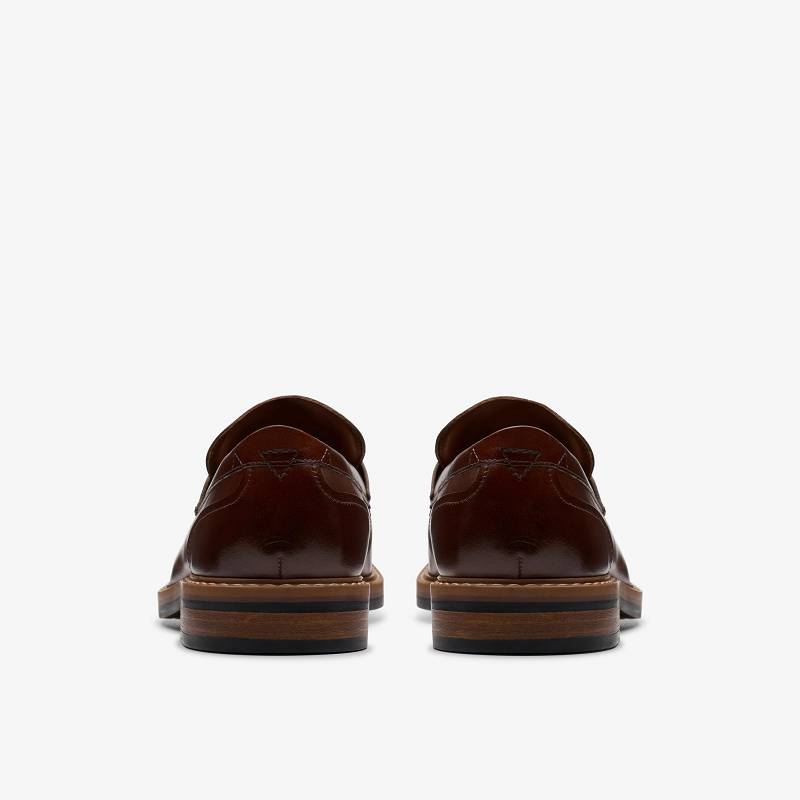 Mid Tan Leather Clarks Aldwin Step | CLKS-84266