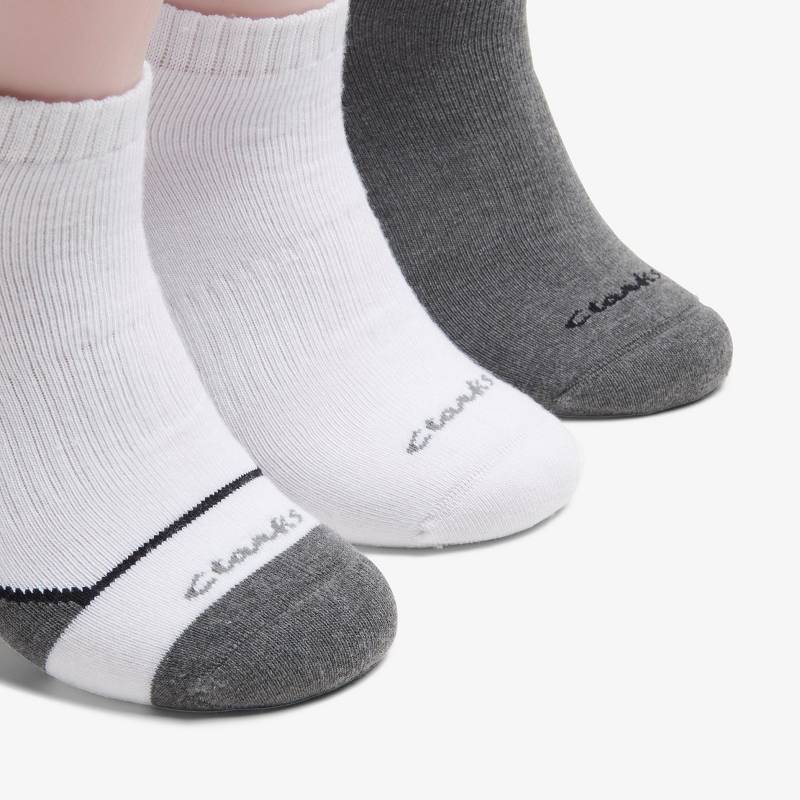Multicolour Clarks 3 Pack Athletic No Show Sock | CLKS-84190