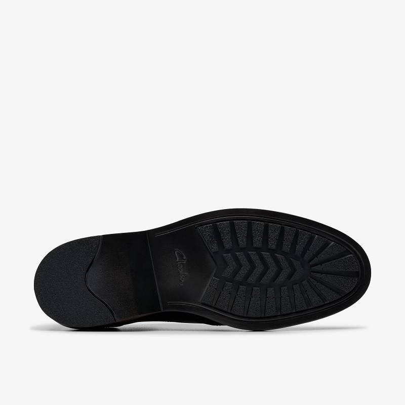 Navy Leather Clarks Aldwin Limit | CLKS-84342