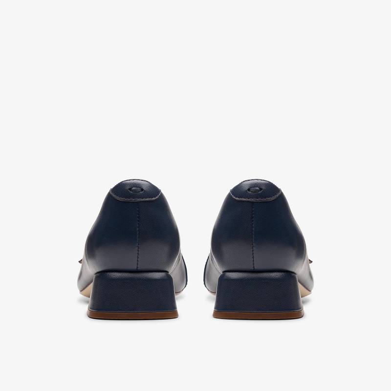 Navy Leather Clarks Daiss 30 Court | CLKS-85215