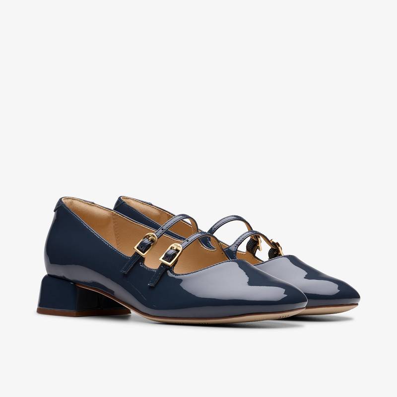 Navy Patent Clarks Daiss30 Shine | CLKS-85239