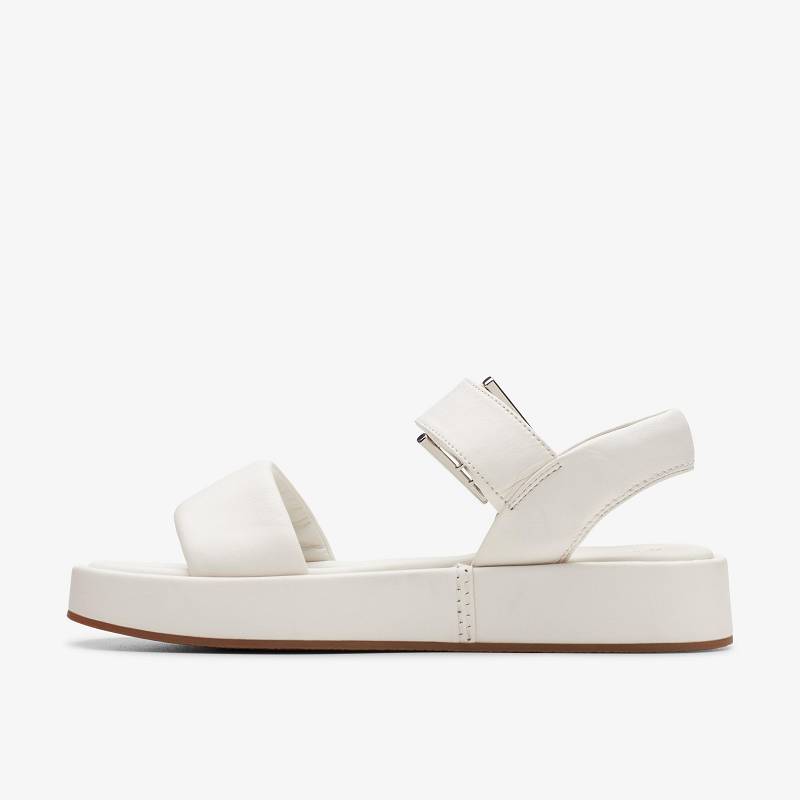 Off White Leather Clarks ALDA STRAP | CLKS-84947