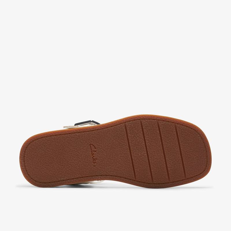 Off White Leather Clarks ALDA STRAP | CLKS-84947