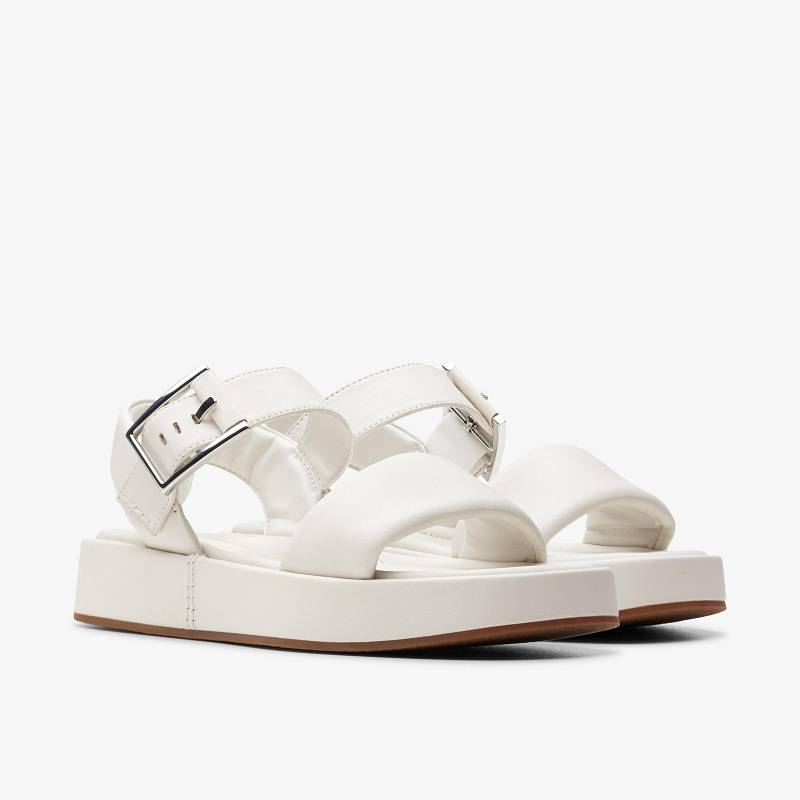 Off White Leather Clarks ALDA STRAP | CLKS-84947