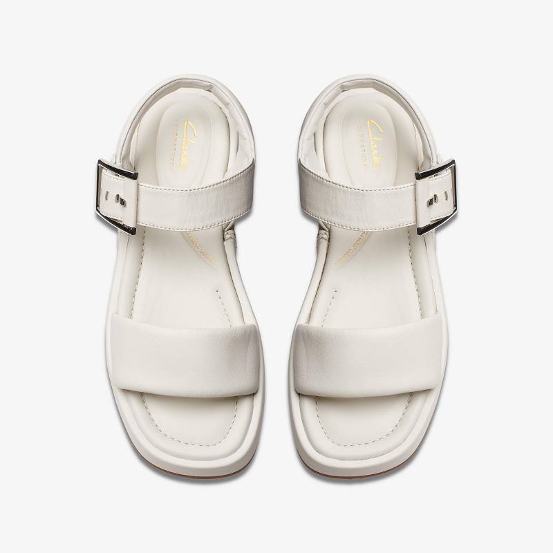 Off White Leather Clarks ALDA STRAP | CLKS-84947