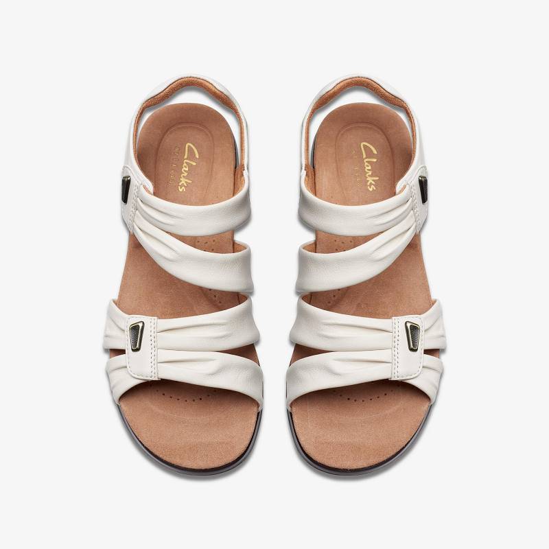 Off White Leather Clarks Kitly Ave | CLKS-84939