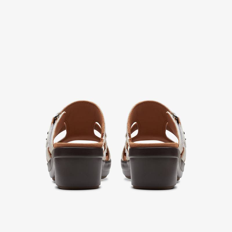 Off White Leather Clarks Tuleah Jane | CLKS-84902
