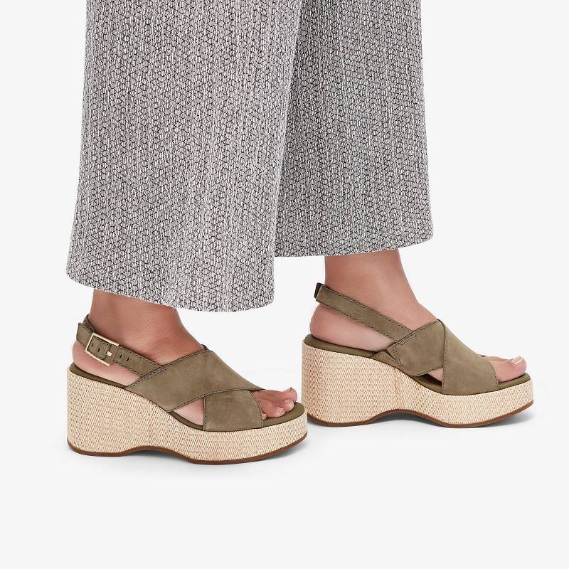 Olive Nubuck Clarks Manon Wish | CLKS-84749