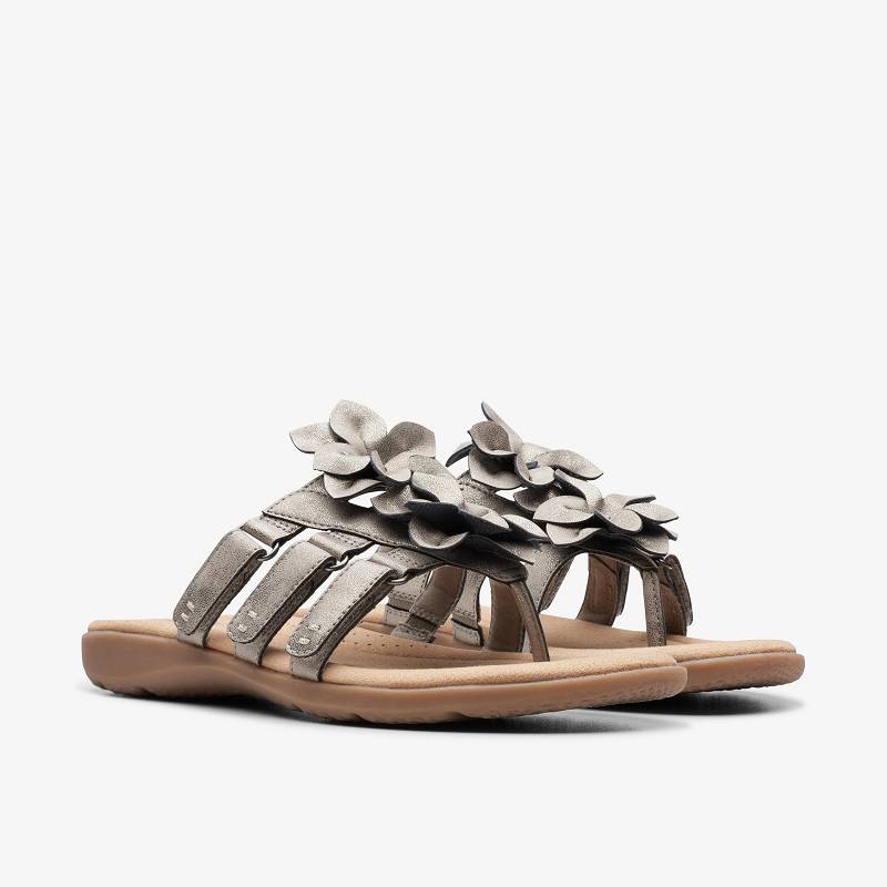 Pewter Metallic Clarks Elizabelle Mae | CLKS-84969